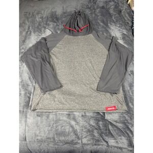 Jason Wu for EVA AIR Mens Grey Two Tone Raglan Pullover Hoodie Size L Q2305